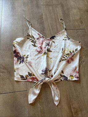Dynamite Floral Tie-Front Camisole Size Small